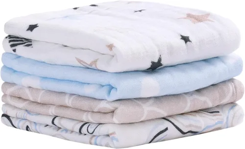 Miniatura 14 de Viviland Paños de muselina para bebé, paños superabsorbentes para bebé niña y niño, 10 x 20 pulgadas, toallas de baño de 6 capas para bebé, flores