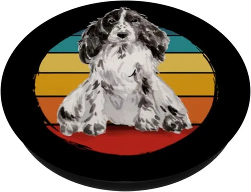 Miniatura 2 de Lindos PopSockets PopSockets intercambiables PopGrip para Cocker Spaniel en blanco y negro