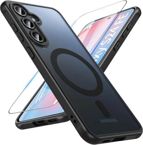 Miniatura 32 de OWKEY Funda magnética para Samsung Galaxy S23 de 6.1 pulgadas, para Magsafe con protector de pantalla, protección de grado militar, a prueba