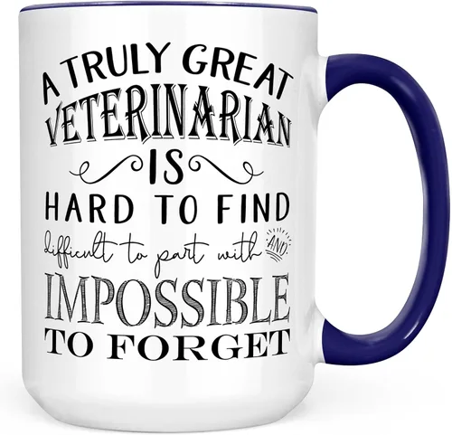 Miniatura 14 de Regalos de agradecimiento para veterinarios – A Truly Great Veterinarian is Hard to Find Taza de café, el mejor regalo de jubilación veterinaria