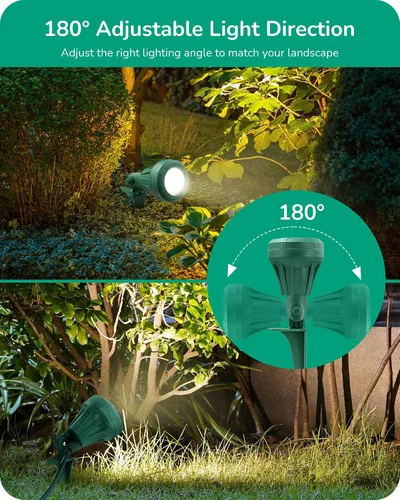 Miniatura 6 de EDISHINE Foco de 120 V para exteriores, 5 lentes de color extra, 5.5 W 500 lúmenes, foco LED impermeable para exteriores, iluminación de paisaje