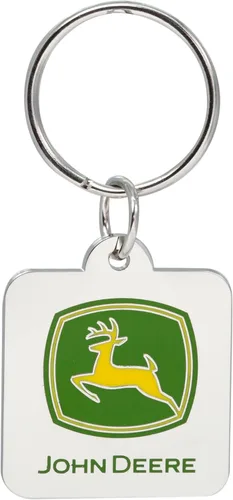 Plasticolor 004173R01 llavero de esmalte con logotipo John Deere, plateado