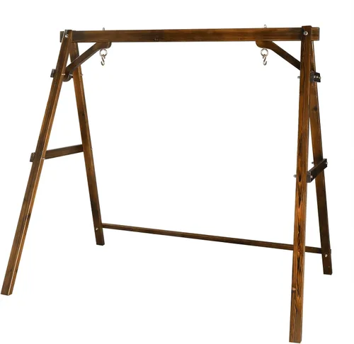 Miniatura 7 de Ochine Soporte de columpio de metal para porche, marco de columpio de madera resistente para adultos y niños, soporte de banco de columpio de porche