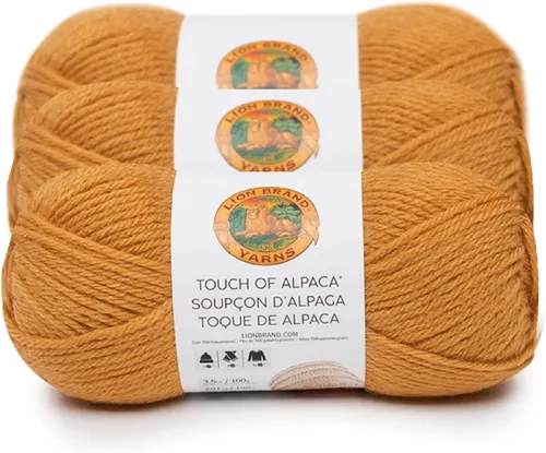 Miniatura 32 de Lion Brand Yarn (1 madeja) Hilo Touch of Alpaca, Carmesí