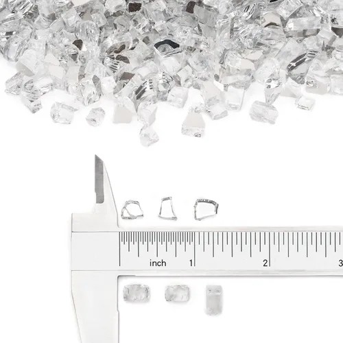 Miniatura 50 de Stanbroil - Vidrio de fuego de 10 libras – Cristal de fuego templado reflectante de 1/2 pulgada para chimenea de hoguera, azul Pacífico reflectante