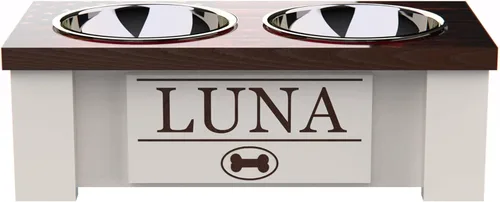 Miniatura 52 de GrooveThis Woodshop Soporte Personalizado de Cuenco Elevado para Perros de Tamaño Grande, Mediano, Pequeño y Extra Pequeño - Cuencos de Acero Negro