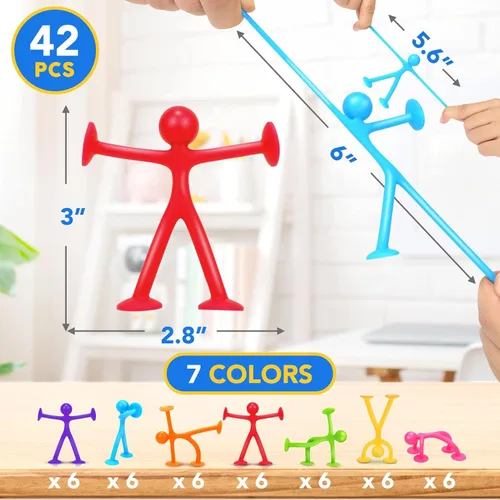 Miniatura 3 de OleOletOy Juguetes de Succión para Ansiedad para Niños: Juego de 42 Juguetes de Ventosas con Figuras - Juguetes Sensoriales para Niños con Autismo