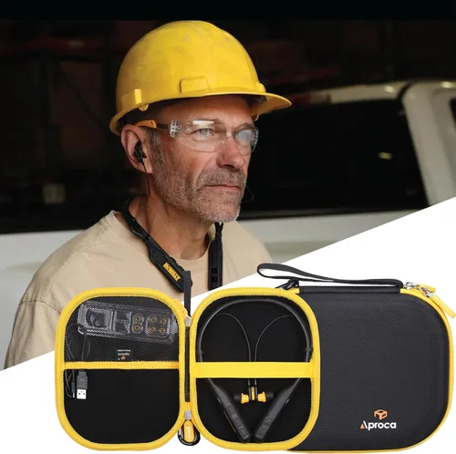 Miniatura 4 de Aproca DEWALT - Funda para auriculares Bluetooth con banda para el cuello 2 en 1 de alta resistencia, color negro (solo funda)