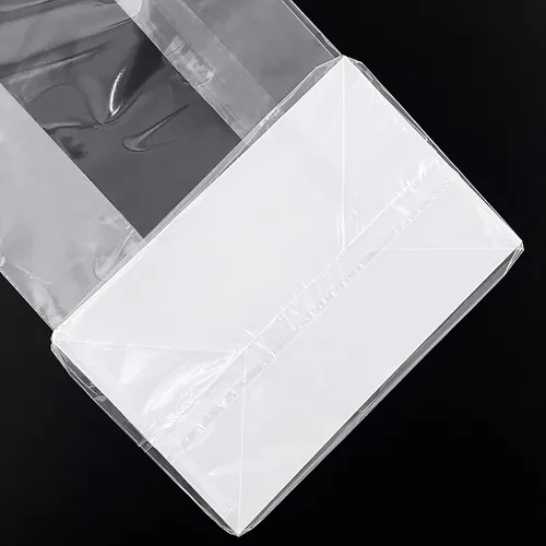 Miniatura 3 de Morepack Bolsas de celofán con refuerzo y fondo plano con inserción de papel 50 piezas 6x4x13 pulgadas Bolsas de celofán con refuerzo