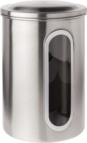 Miniatura 3 de Fox Run Juego de recipientes de acero inoxidable para encimera de cocina, juego de 3 piezas para azúcar, harina, café y más