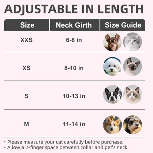 Miniatura 6 de PUPTECK Collar básico ajustable para gato con diamantes brillantes y campanas dobles, para gatitos y cachorros pequeños, collares de diamantes