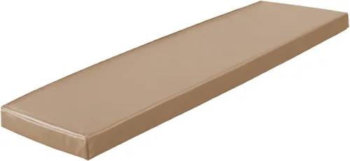 Miniatura 9 de Cojín de asiento de piel sintética impermeable antideslizante para banco largo de jardín, 2 pulgadas de grosor, para muebles de patio de interiores