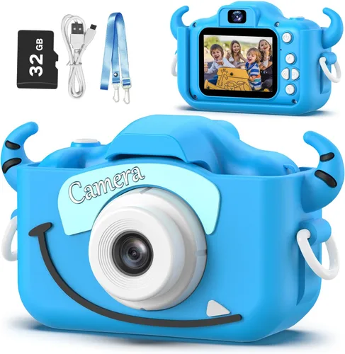 Miniatura 10 de Goopow Juguetes de Cámara para Niños de 3-8 Años para Niñas y Niños, Videocámara Digital para Niños con Cubierta Suave de Dibujos Animados, Mejor