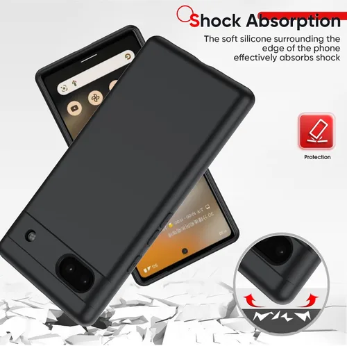 Miniatura 5 de LeYi Funda para Google Pixel 6A, Funda para Google Pixel 6A [6.1"] con Paquete de 2 Protectores de Pantalla de Vidrio Templado, Funda de Silicona