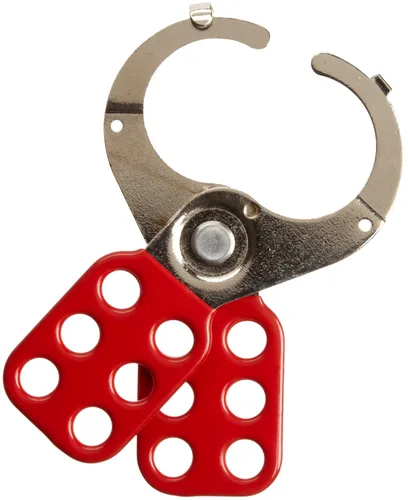 Brady cerrojo de bloqueo de acero con anillos, Rojo, 1