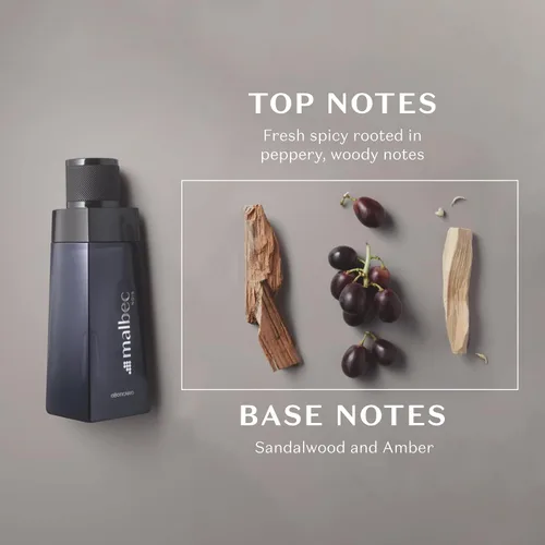 Miniatura 4 de Malbec Noir Eau de Toilette de O Boticario Colonia para hombre, fragancias de larga duración para hombre, roble francés añejado en barril y uvas