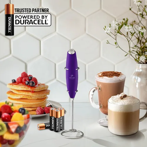 Miniatura 75 de Zulay Milk Boss Espumador de leche potente manual, hace espuma para latte, batidor para mezclar bebidas, café, miniespumador para capuchino, frappé