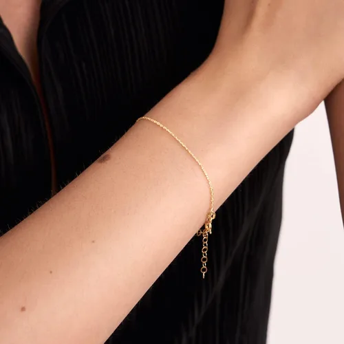 Miniatura 3 de Gelin Pulsera de cadena fina en oro macizo de 14 quilates, 7 pulg., Oro amarillo
