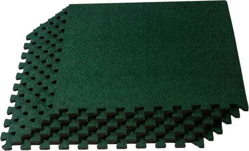 We Sell Mats 3/8 Inch Thick Interlocking Foam Carpet Tiles Durable Carpet Squares Anti Fatigue Support for Home Office or Classroom Use Verde cazador