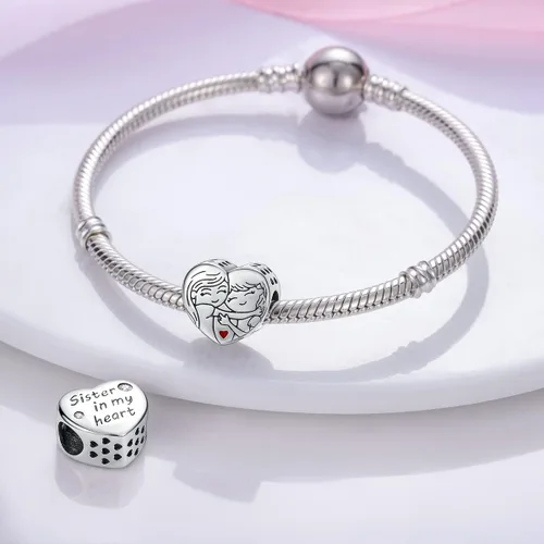 Miniatura 32 de MULA - Dijes de plata de ley 925 para pulseras y collares, colgantes de letras para la familia, cuentas de viaje en avión, dijes de árbol