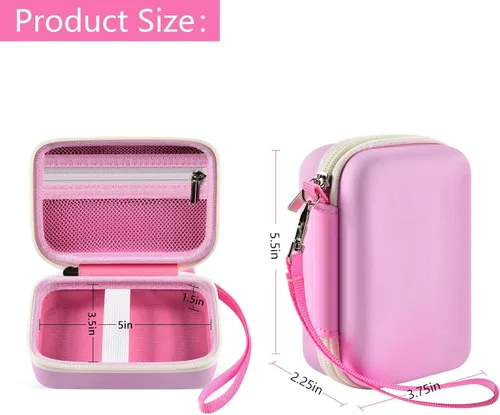 Miniatura 4 de GWCASE Funda para cámara digital compatible con CAMKORY/para YISENCE/para VAHOIALD/para Kodak Pixpro/para Canon PowerShot ELPH 180 190/para Sony Rosa