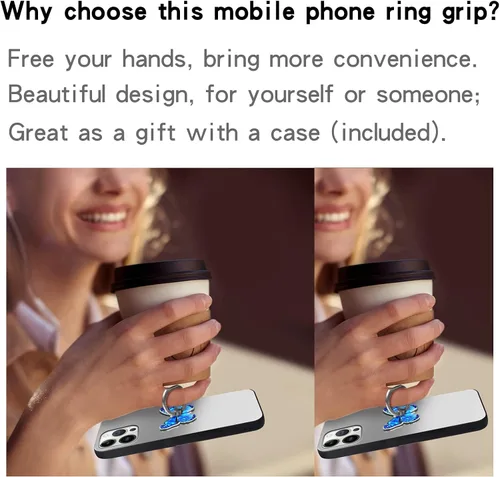 Miniatura 2 de Soporte de anillo de metal brillante para teléfono celular, rotación de 360°, soporte universal compatible con todos los teléfonos inteligentes