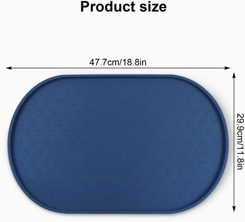 Miniatura 2 de KPWACD Alfombrilla de alimentación para mascotas para perros y gatos, alfombrilla de silicona antideslizante impermeable para perros, bandeja