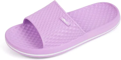 Miniatura 22 de FUNKYMONKEY - Sandalias de baño para mujer, sandalias para el interior del hogar, playa, antideslizantes