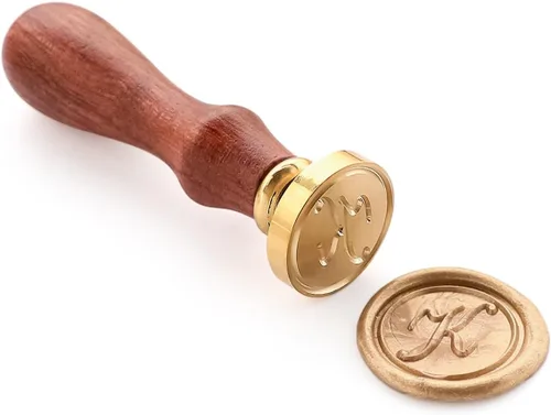 Miniatura 29 de VOOSEYHOME - Sello de cera, letra inicial escrita a mano con mango de palisandro, decoración en invitaciones, sobres de correo, tarjetas, libros