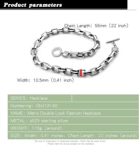 Miniatura 3 de Dankadi Collar de cadena de eslabones Rolo de plata de ley 925 para hombre, cadena cubana gruesa de 18, 20, 22, 24, 26, 28, 30 pulgadas, regalo