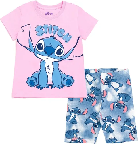 Disney Moana Winnie the Pooh Lion King Pixar Toy Story Lilo & Stitch - Conjunto de camiseta y pantalones cortos de bicicleta para bebé a niño grande