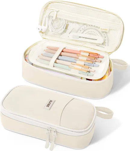 Estuche Lindo para Lápices SUNEE, Funda Estética para Bolígrafos, Bolsa Grande para Lápices de Color con Cremallera, Almacenamiento y Organizador de