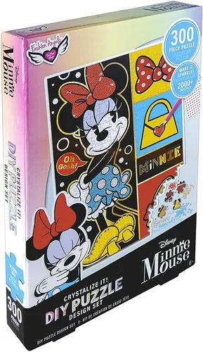 Miniatura 2 de Fashion Angels Disney Minnie Mouse Crystalize It! Kit de rompecabezas de bricolaje codificado por colores con más de 2000 gemas de diamante