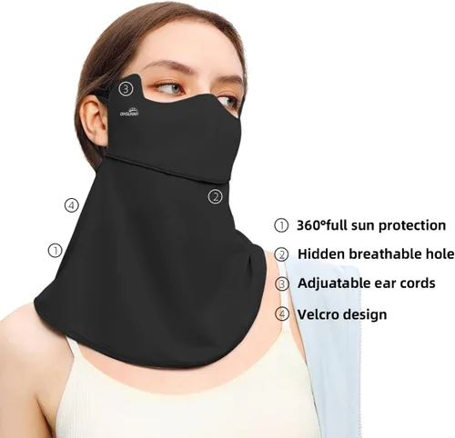 Miniatura 4 de Protección solar para la cara, bufanda para el cuello, polaina para mujer, UPF 50+, máscara de verano anti-UV, cubierta facial transpirable SLF5M119T