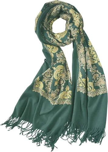 Miniatura 29 de Urban CoCo Chal Bordado con Borlas de Tamaño Grande para Mujer, Bufanda de Mujer