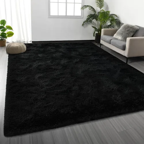 Deerhoo Alfombra de Área Shag, 4 X 6 Alfombras de Felpa Suaves para Sala de Estar, Alfombra Ultra Suave Esponjosa y Peluda para Dormitorio, Alfombra
