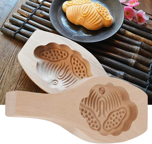 Miniatura 2 de Hornear Wood Mooncake DIY Herramientas de decoración de cocina Bollo al vapor Pastelería (Lotus)