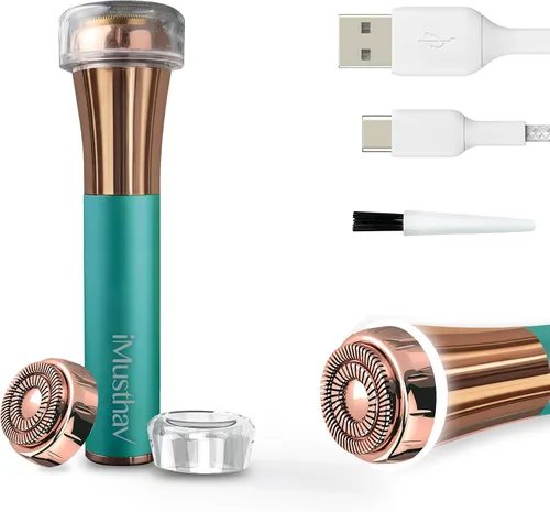 Miniatura 11 de Depilación facial para mujeres, removedor de vello facial eléctrico sin dolor e impecable, afeitadora facial y recortadora para labio superior