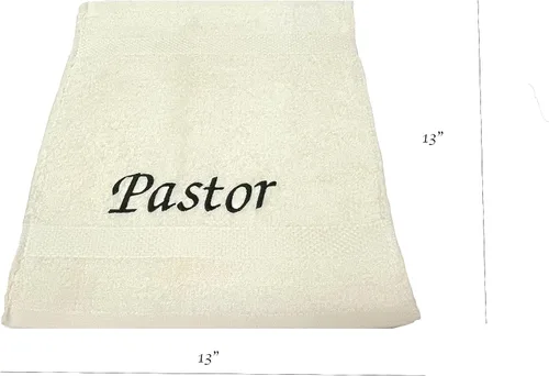 Miniatura 4 de Liberty21 Pastor bordado, toalla del clero. 13 x 13 pulgadas. Regalos de agradecimiento para pastores para hombres y mujeres. Fe cristiana. Regalos