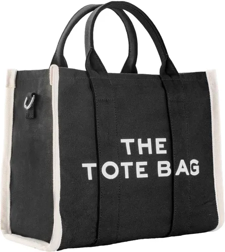 Miniatura 7 de The Tote Bag for Women, CanvasLeather Tote Purse Crossbody Bags with Zipper Sturdy HandBag for School, Travel