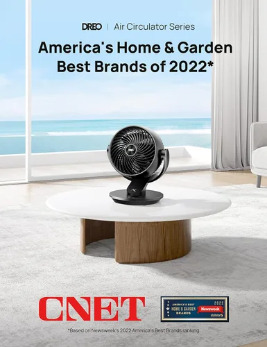 Miniatura 6 de Dreo Ventilador de pedestal con mando a distancia (PolyFan 513S) y ventilador de mesa para el dormitorio del hogar