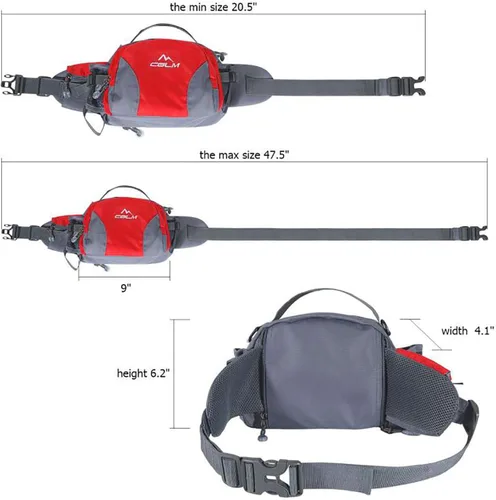 Miniatura 4 de Riñonera de senderismo con soporte para botella de agua para hombres y mujeres al aire libre, caminar, correr, lumbar, para iPhone, iPod, Samsung