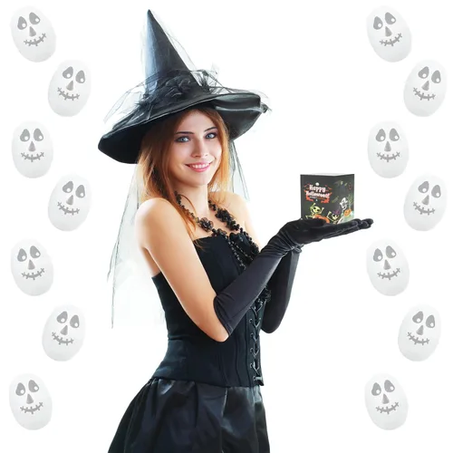 Miniatura 5 de Surtidos de chocolate misterioso de Halloween, rellenos de bolsas de fiesta de chocolate con leche, láminas espeluznantes de diseño de Halloween