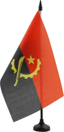 Miniatura 47 de AZ FLAG Sierra Leone Bandera de mesa 5'' x 8'' - Bandera de escritorio de Sierra Leona 21 x 14 cm - Bastón y base de plástico negro