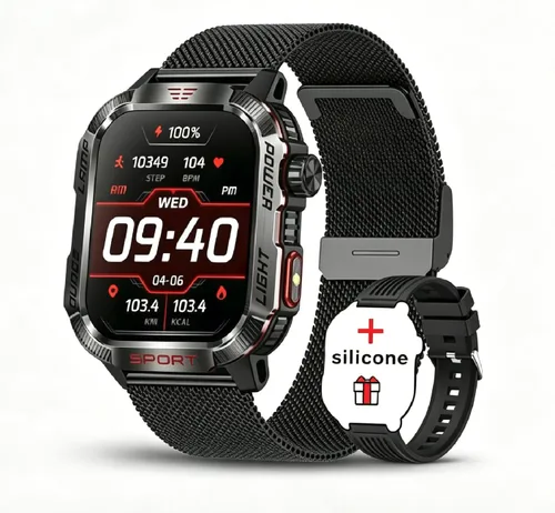 Miniatura 12 de Reloj inteligente para hombre, deportes al aire libre, impermeable, brújula con respuesta/hacer llamadas, reloj de fitness, oxígeno en sangre