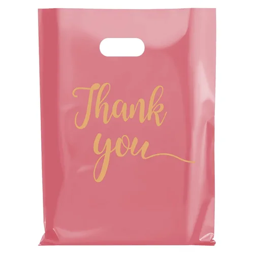 Miniatura 9 de Gute paquete de 100 bolsas para mercancía con texto "Thank You" - extra gruesas 2,36 mil al por mayor al por menor para venta al por menor