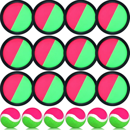 Miniatura 12 de Charniol Juguetes para niños, juego de lanzar y atrapar, juego de playa, juegos deportivos de pelota al aire libre, juguetes de nailon para niños