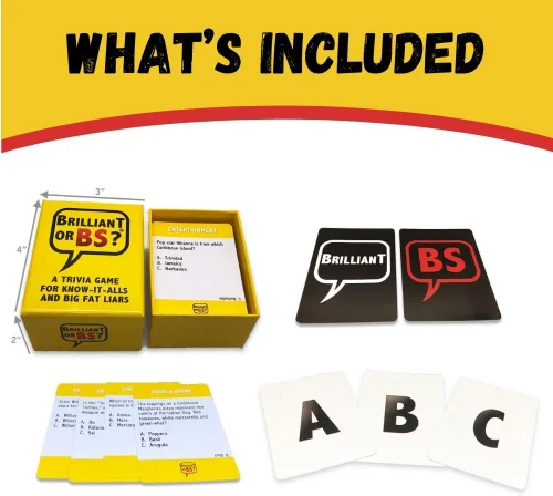 Miniatura 2 de Brilliant or BS? Un juego de trivia para conocerlo todos y grandes mentirosos gordos Divertido juego de trivia para amigos y familiares 4-6