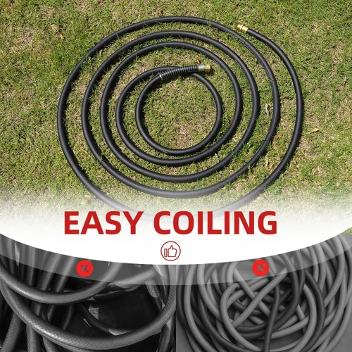 Miniatura 5 de Wiseflow Leader Hose Manguera de agua resistente de 3 x 5/8 pulgadas con accesorios de latón macho a hembra, extensor de manguera corta para carrete