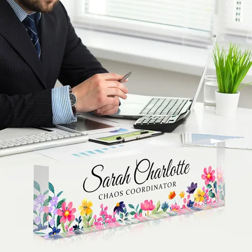 Miniatura 8 de Placa de nombre de oficina personalizada para escritorio, placa de nombre, regalos personalizados para compañeros de trabajo, jefe, profesor